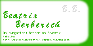 beatrix berberich business card